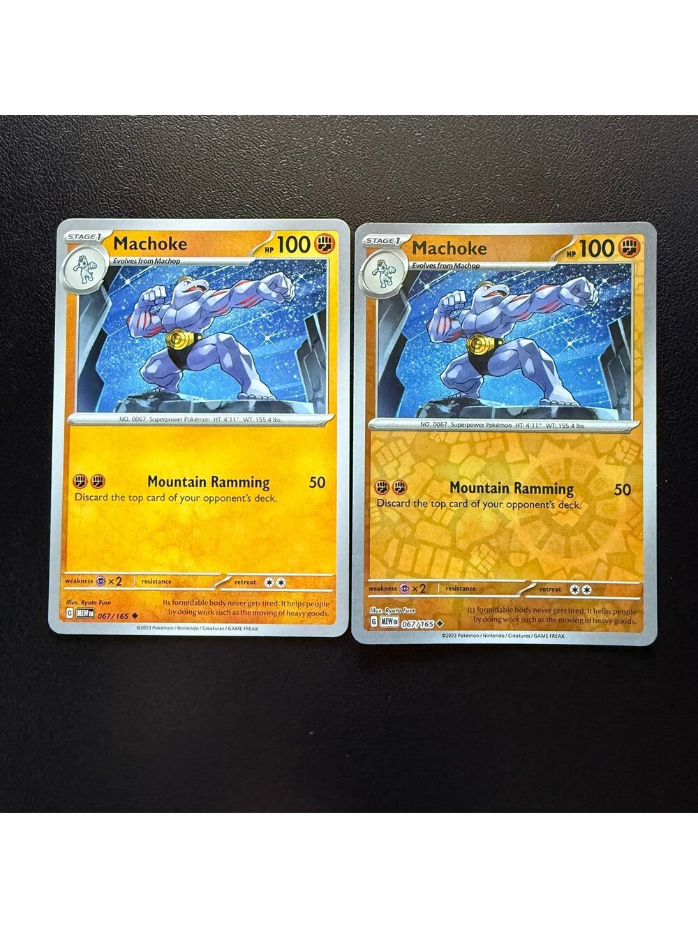 MACHOKE 067/165 NORMAL UNCOMMON AND REVERSE HOLO SCARLET & VIOLET 151